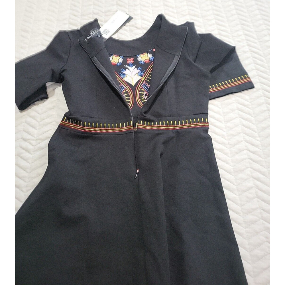 Lai Meng Five Cats Artsy Popover Embroidered Floral Fit Flare Womens Size L NWT - Picture 16 of 16